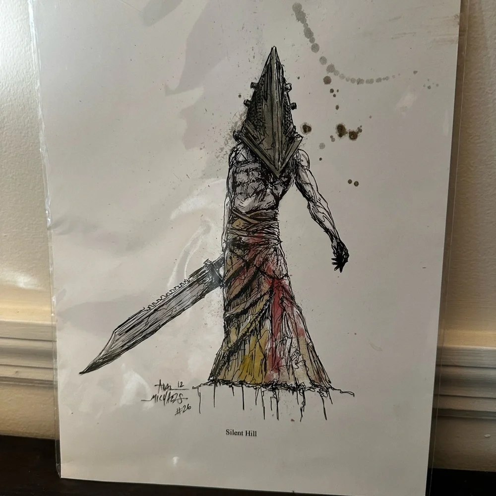 Art | Silent Hill Pyramid Head Original Print 26 By Adam Micheals